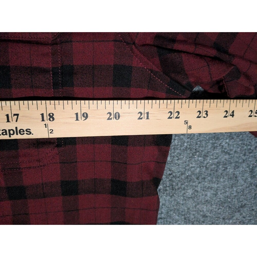 Poncho Flannel Shirt Mens Large Slim Fit Plaid - Picture 4 of 8